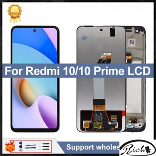 6.5&amp;quot; หน้าจอ LCD สําหรับ Xiaomi Redmi 10 21061119อะไหล่หน้าจอสัมผัสดิจิทัล LCD แบบเปลี่ยน สําหรับ Redmi 10 Prime Display