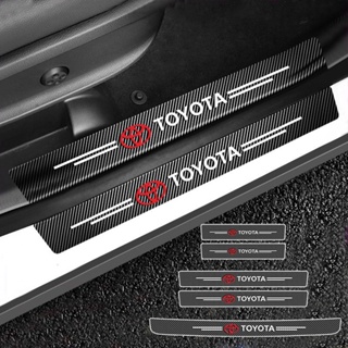 สติกเกอร์คาร์บอนไฟเบอร์ ติดเกณฑ์ประตูรถยนต์ สําหรับ Toyota