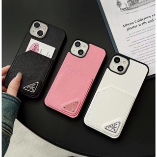 Fashion High-end Series Brand Logo Leather Card Insert Case for iPhone 14promax 14 Plus 13 12 11 Promax 14pro 13pro 12pro Xs Max X Xr Xsmax 13promax 12promax 11promax Phone Cover