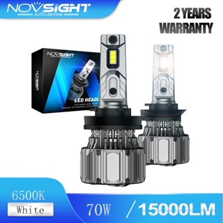 Novsight N50 9005 9006 H11 H4 H7 H16 หลอดไฟตัดหมอก Led 70W 15000LM 6500K สว่างพิเศษสําหรับรถยนต์