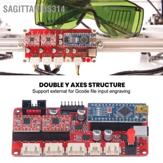 Sagittarius314 USB Laser Driver Dual Y Axes CNC Controller พร้อม to 5Pin T Head Data Cable สำหรับเปลี่ยน GS13487