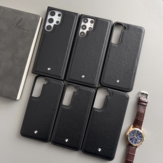 เคสมือถือ แบบหนัง ลาย Montblanc หรูหรา สําหรับ Samsung Galaxy S21 S21 Plus S21 UItra S22 S22 Plus S22 UItra S23 S23 Plus S23 UItra Note 20 UItra