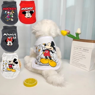 เสื้อกั๊กสัตว์เลี้ยง ผ้าฝ้าย ขนาดใหญ่ ขนาดกลาง ลาย Mickey Minnie สําหรับสุนัข ไซซ์ S-XXL