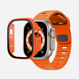 เคสซิลิโคน และกระจกนิรภัย สําหรับ Apple Watch Ultra 49 มม. iwatch Ultra 49 มม.