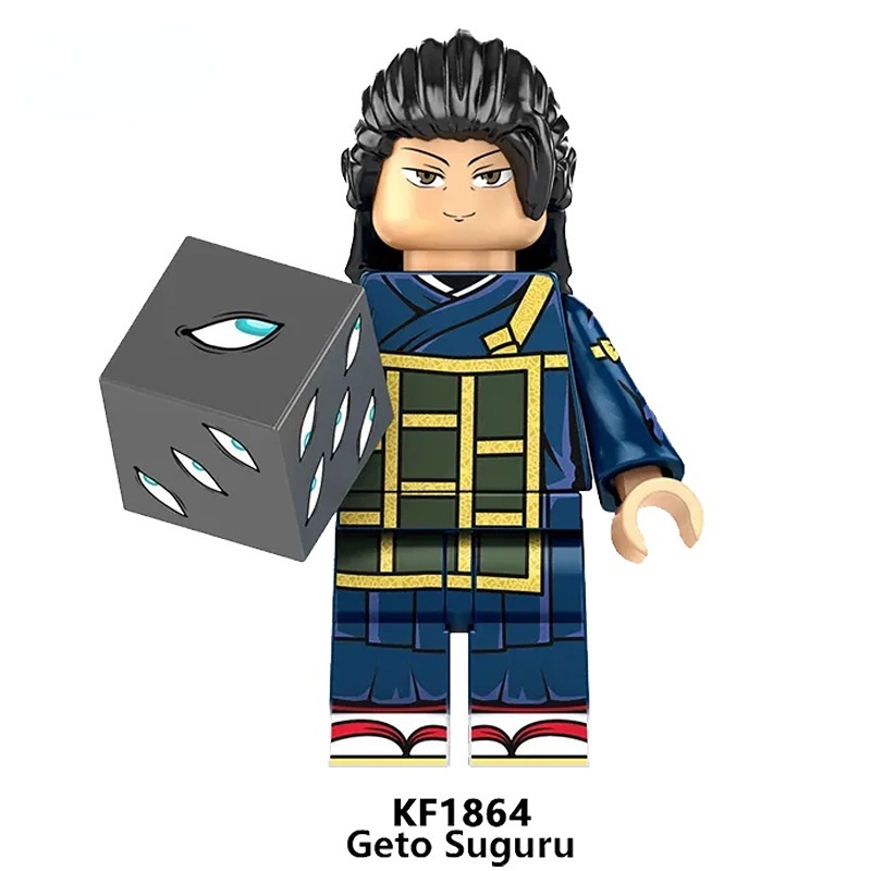 ของเล่นตัวต่อฟิกเกอร์ Jujutsu Kaisen Itadori Yuji Geto Suguru Hua Yu ขนาดเล็ก สไตล์ญี่ปุ่น - รูปที่ 5