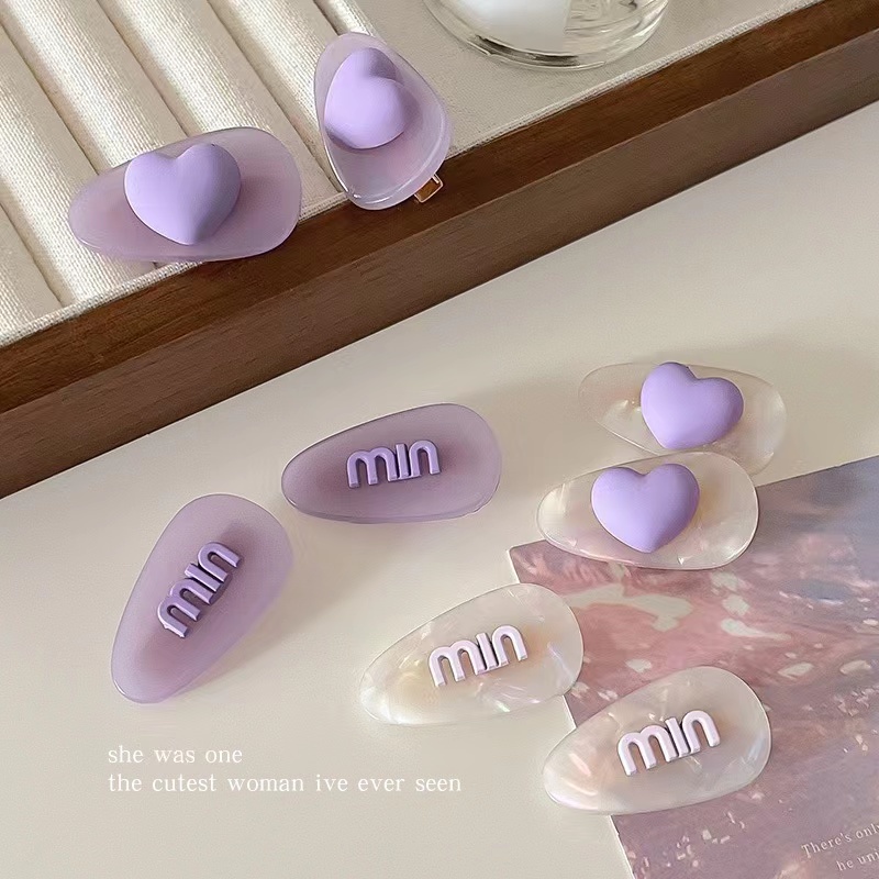 กิ๊บติดผมหน้าผาก สีม่วง กรดอะซิติก ผู้หญิง กิ๊บหน้าม้า กิ๊บแตก ความรู้สึกระดับไฮเอนด์ สุทธิสีแดง ใหม่ ปากเป็ด กิ๊บติดผม