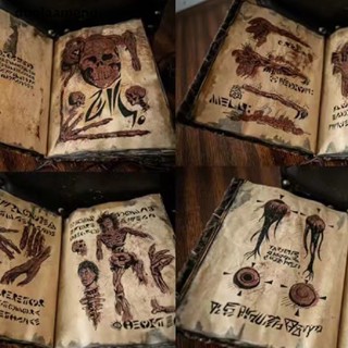 [DLAM] ใหม่ หนังสือมายากล Necronomicon Dark Magic Book Demon Evil Dead Summon Book Altar Ceremony Prop Book Collection Living Room Desktop Decoration [TH]