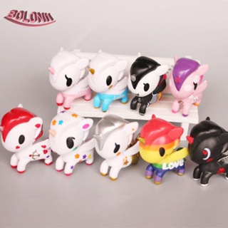 Bo โมเดลตุ๊กตาฟิกเกอร์ PVC รูปการ์ตูนยูนิคอร์น Tokidoki ของเล่นสะสม สําหรับเด็ก