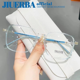 JIUERBA ใหม่ แว่นตาสายตาสั้น ทรงสี่เหลี่ยม เบาพิเศษ ป้องกันรังสี นําเข้าจากเกาหลี แฟชั่นสําหรับผู้ชาย และผู้หญิง