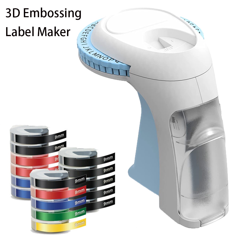 เปลี่ยน Dymo 12965 Manual Labeller พิมพ์ 3D 9mm เทปฉลากสําหรับ Dymo เทปลายนูน Label Maker