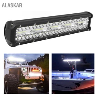 ALASKAR รถทำงานไฟแสงสีขาว 12 ถึง 24V 300W 15 นิ้วแถบไฟ LED สำหรับรถบรรทุกรถจี๊ป Suv 4 Mutiple Atv เรือ