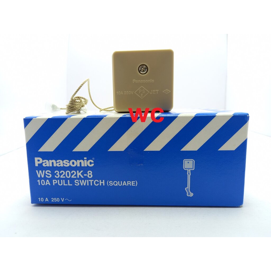 Panasonic สวิตซ์กระตุก รุ่น WS3202K-8 10A (Pull Switch) สวิทซ์เชือก ดึง พานาโซนิค