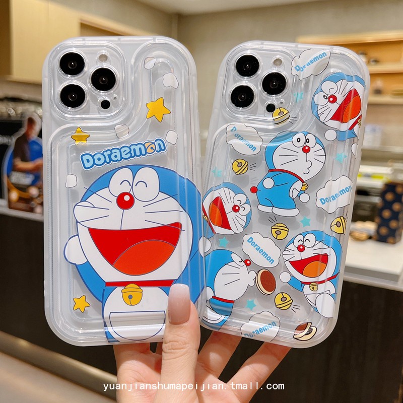 พร้อมส่ง เคสโทรศัพท์มือถือแบบนิ่ม กันกระแทก ลายการ์ตูนโดราเอมอน สําหรับ IPhone 12 Pro Max X XR XS Max SE 7 8 Plus 11 Pro Max 13 Pro Max 14 Pro Max