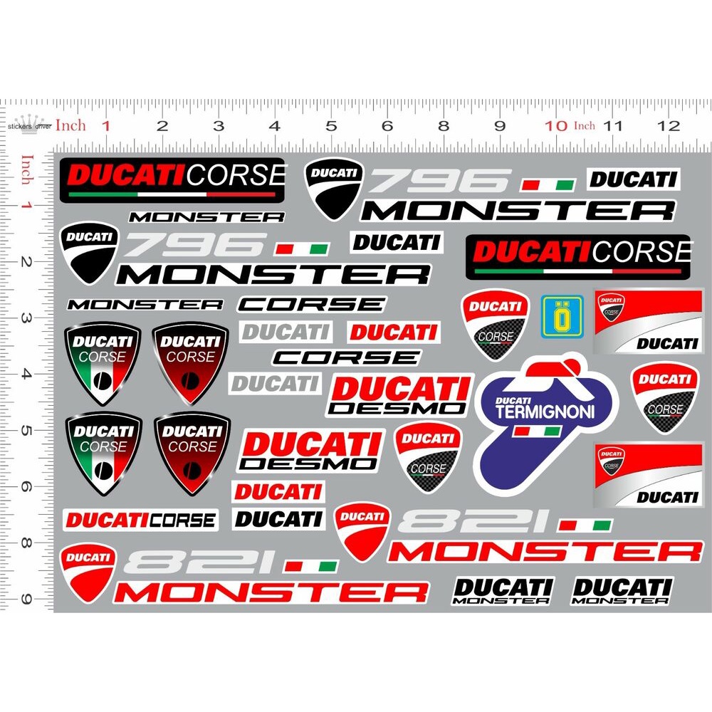 Ducati MONSTER 821 Decals สติ ๊ กเกอร ์ รถจักรยานยนต ์ Ducati 796 Corse Desmo Vinyl