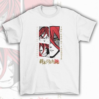 ย้อนยุคเสื้อยืดผ้าฝ้ายพรีเมี่ยม RECORD OF RAGNAROK Anime T-shirt (Unisex)S-5XL