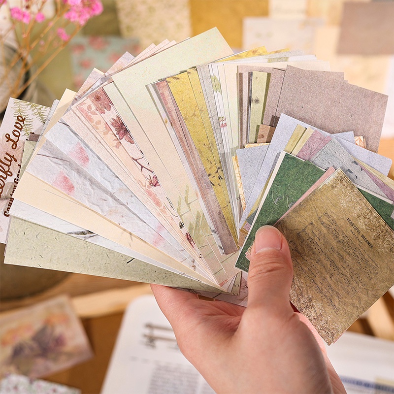Journamm กระดาษลายดอกไม้ สําหรับตกแต่งสมุดภาพ DIY 60 ชิ้น ต่อแพ็ค