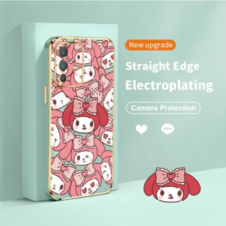 เคสซิลิโคนนิ่ม ทรงสี่เหลี่ยม ลาย Melody and Cinnamoroll ป้องกันเลนส์กล้อง สําหรับ vivo V23 5G V23E 4G 5G S12 S10e