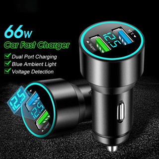 ที่ชาร์จในรถ ชาร์จเร็ว usb Dual Port หัวชาร์จรถ car charger quick charge หัวชาร์จ อะแดปเตอร์ ชาร์จในรถ 2 ช่อง