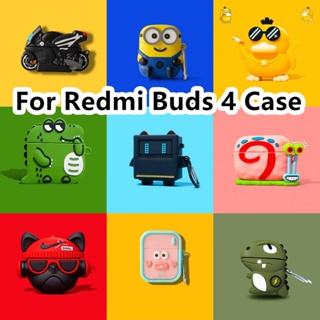 【imamura】เคสหูฟัง แบบนิ่ม ลายการ์ตูนหอยทาก สีชมพู สําหรับ Redmi Buds 4 Redmi Buds 4