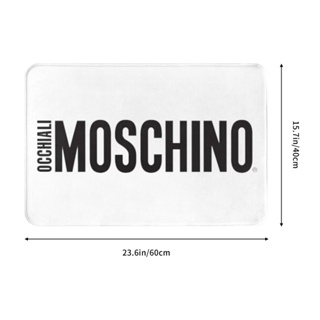 ใหม่ พร้อมส่ง พรมเช็ดเท้า ผ้าสักหลาด กันลื่น ดูดซับน้ําได้ดี ลาย Moschino (17) 16x24 นิ้ว สําหรับห้องน้ํา ห้องนั่งเล่น โซฟา ห้องนอน โต๊ะกาแฟ