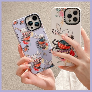 เคสป้องกันโทรศัพท์มือถือ ลายกราฟฟิตี้กระต่ายน่ารัก สําหรับ Iphone 14 13 12 11 XSMAX XR 13Pro 12Promax 13Promax 14ProMax 14PLus 7P 8P