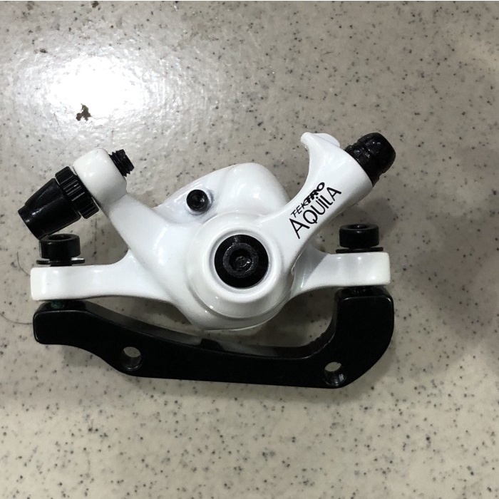 CALIPER TEKTRO AQUILA MECHANICAL WHITE PIG HEAD DISC BRAKE CALIPER
