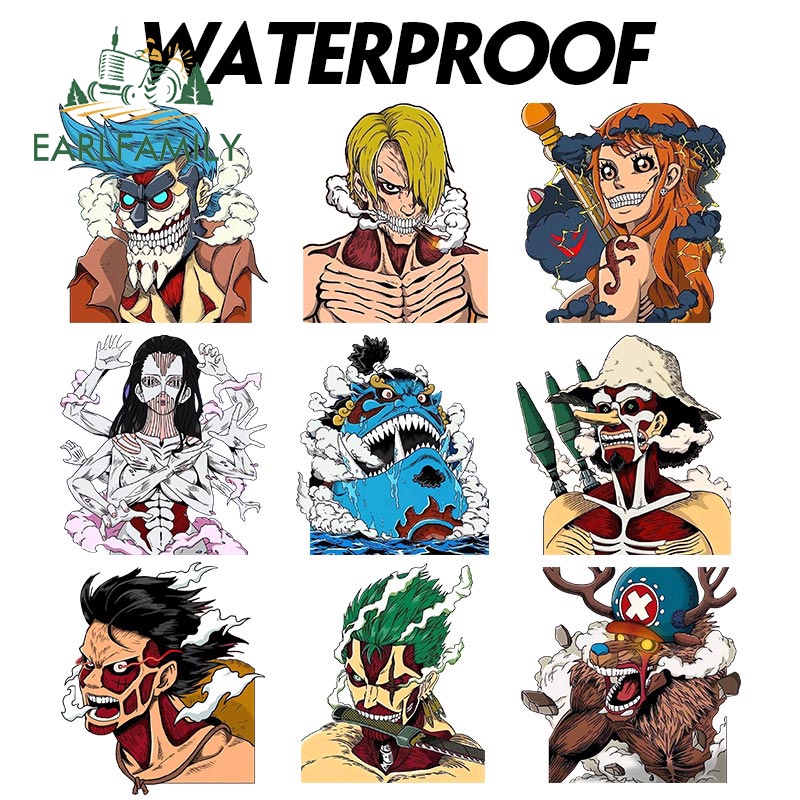 EARLFAMILY 13 ซม.One Piece สติกเกอร์รถ Trumble Decal กันน้ําไวนิลรถ Wrap อะนิเมะรถสติกเกอร์สําหรับรถ