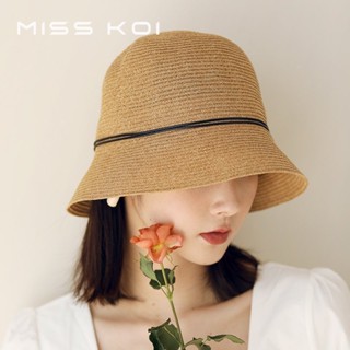 Misskoi [พร้อมส่ง] หมวกฟางกันแดดลําลอง พับได้ สไตล์ญี่ปุ่น สําหรับผู้หญิง