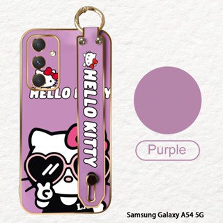 เคสโทรศัพท์มือถือแบบนิ่ม TPU ลายอะนิเมะเฮลโลคิตตี้ หรูหรา สําหรับ Samsung Galaxy A04 A54 A34 A24 A14 M14 5G