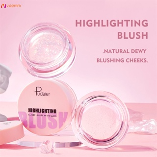 Pudaier Warm Blush โปร่งใสเปลี่ยนสีเจล High Gloss Blush Cream Natural Naked Makeup Rouge Blush Veemm