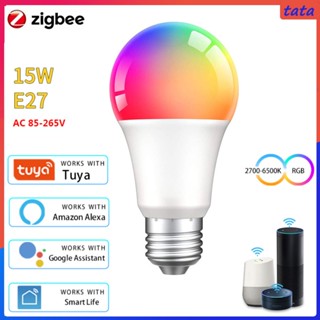 18W TUYA Smart Lamp Bluetooth Bulb Zigbee3.0 E27 Colorful RGB Smart Life Compatible Lamping Changing 110v 220v