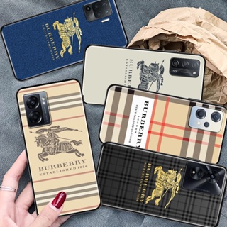 เคสโทรศัพท์ซิลิโคน TPU กันกระแทก ลาย BURBERRY สําหรับ OPPO A54 A55 A53S A56 A59 A59S F1S A72 A53 A73 A53 A75 A79 A74 A95 A91 F15 4G 5G