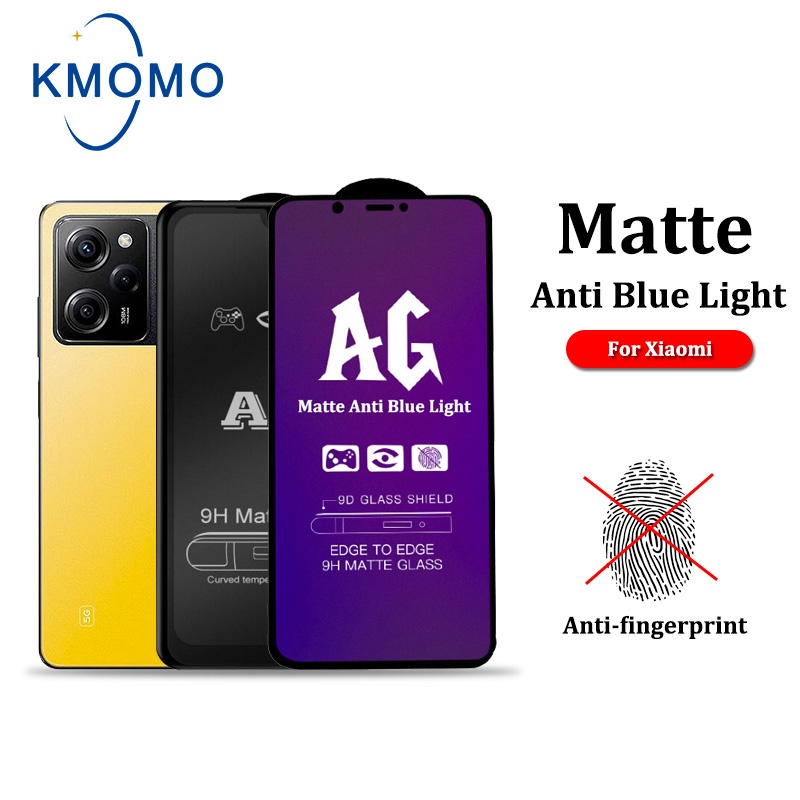 ฟิล์มด้าน AG ฟิล์มเล่นเกมส์ For Xiaomi Poco F6 X6 Pro M6 C65 F5 X5 M5 M5s F4 5G X4 GT M4 X3 Nfc M3 F3 ฟิล์มกระจกแบบด้าน เต็ม ฟิล์มเต็มจอ