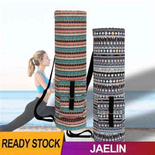【พร้อมส่ง】กระเป๋าผ้าใบ พิมพ์ลาย แบบพกพา สําหรับใส่เสื่อโยคะ ยิม [Jaelin.th]