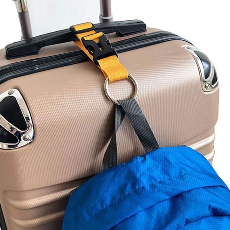 Inn ที่วางเสื้อโค้ทแบบปรับได้ Gripper พกพาบน Baggage กระเป๋าเดินทางแหวนตะขอกระเป๋าถือคลิป