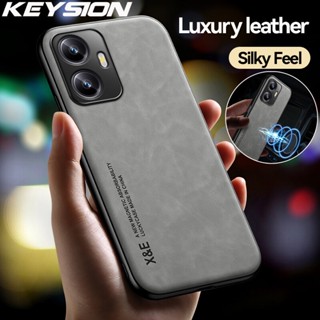 Keysion เคสโทรศัพท์มือถือหนัง ซิลิโคนนิ่ม PC กันกระแทก หรูหรา สําหรับ Realme C55 C55