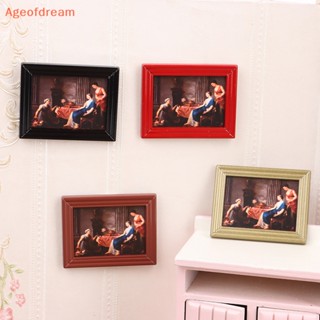 [Ageofdream] ใหม่ กรอบรูปใส่น้ํามัน ขนาดเล็ก สําหรับตกแต่งบ้านตุ๊กตา 1/12