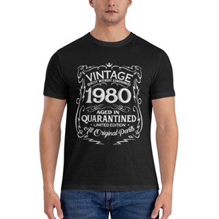 เสื้อยืด พิมพ์ลาย 1980 40Th Birthday All Original สไตล์วินเทจ สําหรับผู้ชาย