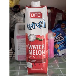 ยูเอฟซี น้ำแตงโม 100% ไซส์1000มล. น้ำแตงโมพร้อมดื่ม100% UFC 100% watermelon juice, size 1000 ml, ready to drink waterme