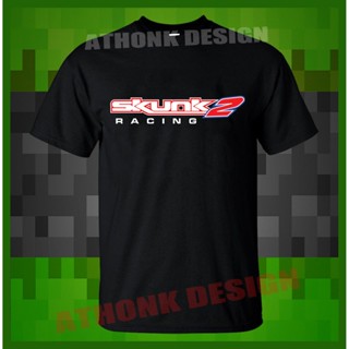 ใหม่ {XS-6XL} เสื้อยืด ผ้าฝ้าย พิมพ์ลาย Skunk2 Racing 754395