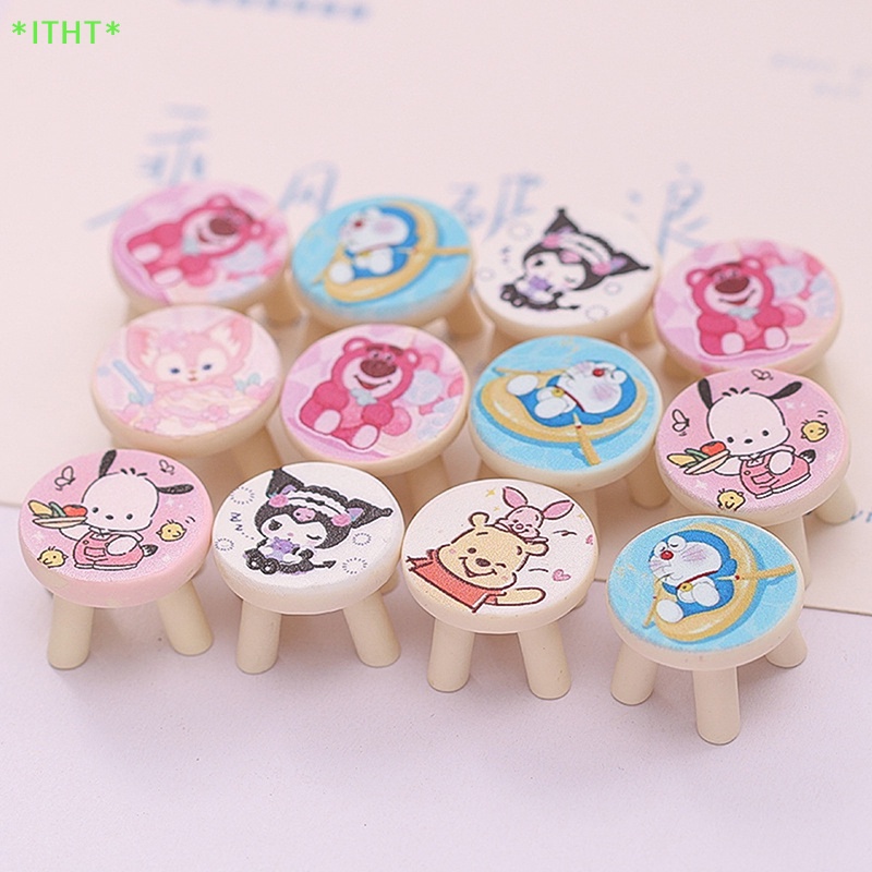 Itht> เก้าอี้ทรงกลม ขนาดเล็ก สําหรับตกแต่งบ้านตุ๊กตา 5 ชิ้น ต่อล็อต