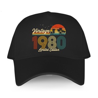 Alzk 【พร้อมส่ง】หมวกหรูหรา สําหรับผู้ชาย &amp;#39;s Snapback หมวกเบสบอล ผ้าฝ้าย สไตล์วินเทจคลาสสิก 1980 Limited Edition 42 ปี 42 ปี ของขวัญวันเกิด
