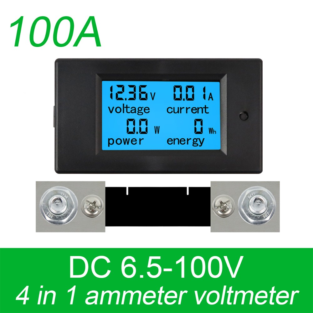 Pzem-051 DC 6.5-100V 50A/100A จอแสดงผล LCD ดิจิทัล แรงดันไฟฟ้า พลังงาน มัลติมิเตอร์ แอมมิเตอร์ โวลต์