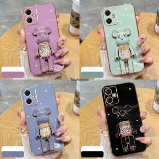 เคส infinix Hot 30i เคส infinix Hot 30 Play เคส infinix Hot 20i เคส infinix Hot 20S Case infinix Hot 20 Play Case infinix Hot 10 Case Silicone Cartoon Anime Cute Kaws Bear Stand Phone Cover Cassing Cases Case TX โทรศัพท์มือถือ ซิลิโคน ลายการ์ตูนหมี