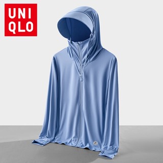 Uniqlo หมวกปีก ผ้าเรยอน กันแดด ระบายอากาศ ป้องกันรังสียูวี แฟชั่นฤดูร้อน สําหรับผู้ชาย