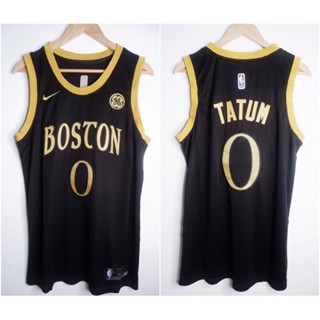 บอสตันเคลื่อนไหว #เสื้อกีฬาแขนสั้น ลายทีม NBA Jayson Tatum 0 สีดํา 201679