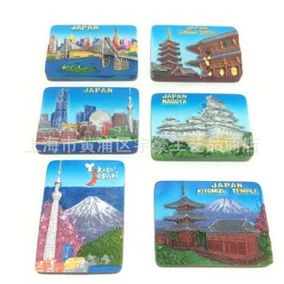 [Magnet] สติกเกอร์ติดตู้เย็น ลาย Tokyo Skytree Rainbow Bridge Mount Fuji สไตล์ญี่ปุ่น