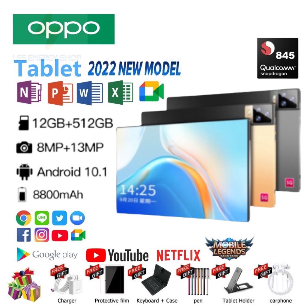 ประกัน 5ปี OPPO Tablet PC แท็บเล็ต 10.8นิ้ว แทปเล็ต 6+128GB แทบเลต แท็บเล็ตราคาถูก แทบแล็ต แท็ปเล็ต แท็บเลต แท็บแล็ต สี