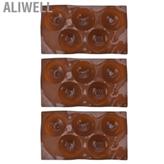 Aliwell 3X Baking Mold  Grade Round Shape 5 Holes Silicone Molds For