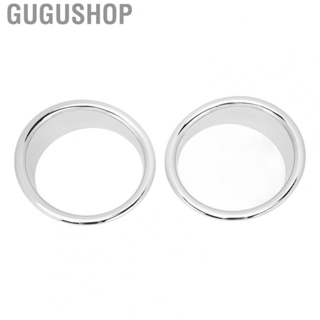 Gugushop Bumper Fog Light Trim Bezel  Front Bumper Corner End Trim Cover Glossy Plating Surface Scratch Proof Easy To Install  for Car